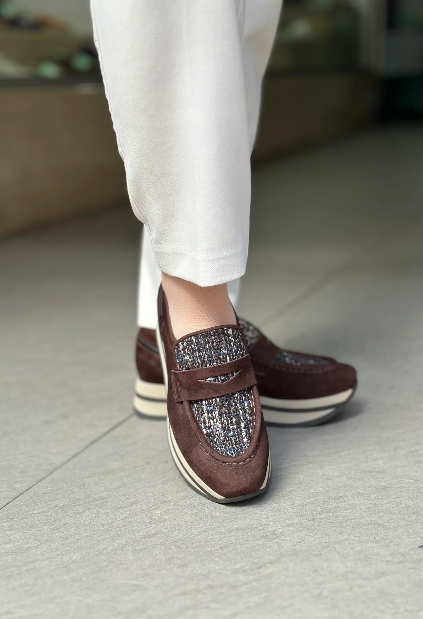 Mocassins à plateformes SOFTWAVES marron femme – Image 8