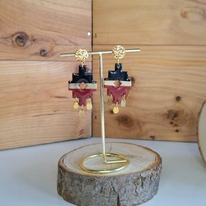 Boucles d&rsquo;oreilles ethniques IZEL / Boucles motifs azteques
