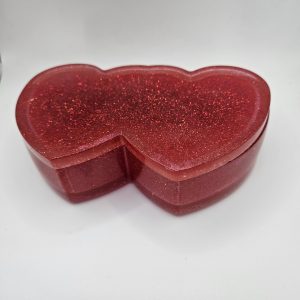 Boite à bijoux double coeur