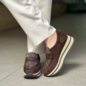 Mocassins à plateformes SOFTWAVES marron femme
