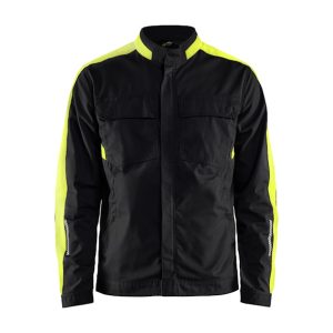 Veste de travail bicolore homme NOIR JAUNE