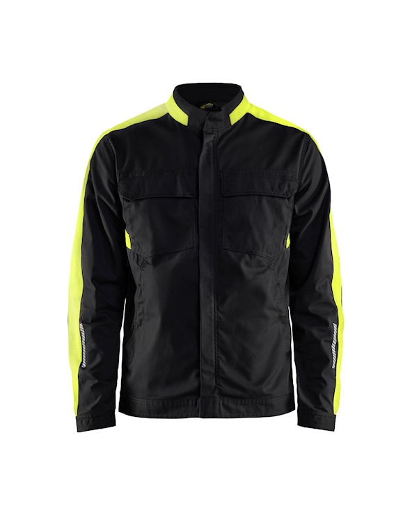 Veste de travail bicolore homme NOIR JAUNE