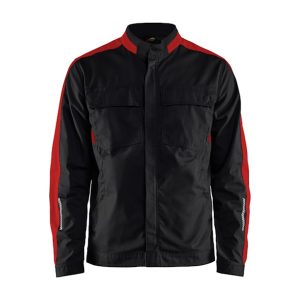 Veste de travail bicolore homme NOIR ROUGE