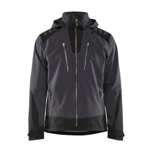 Veste softshell à capuche homme GRIS/NOIR