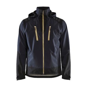 Veste softshell à capuche homme MARINE JAUNE