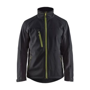 Veste softshell homme NOIR/JAUNE
