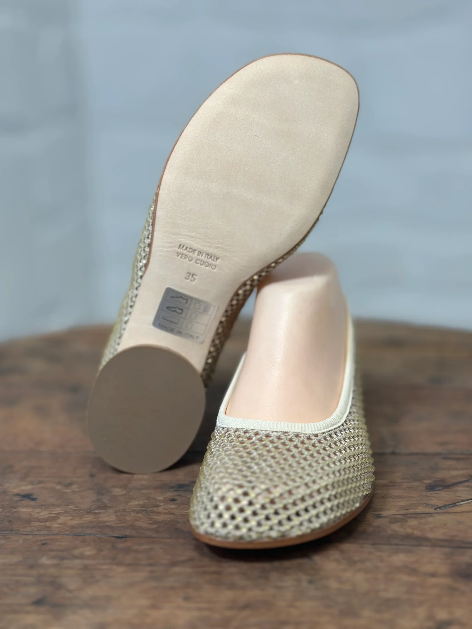 Ballerines FRU.IT beige cristaux femme – Image 6