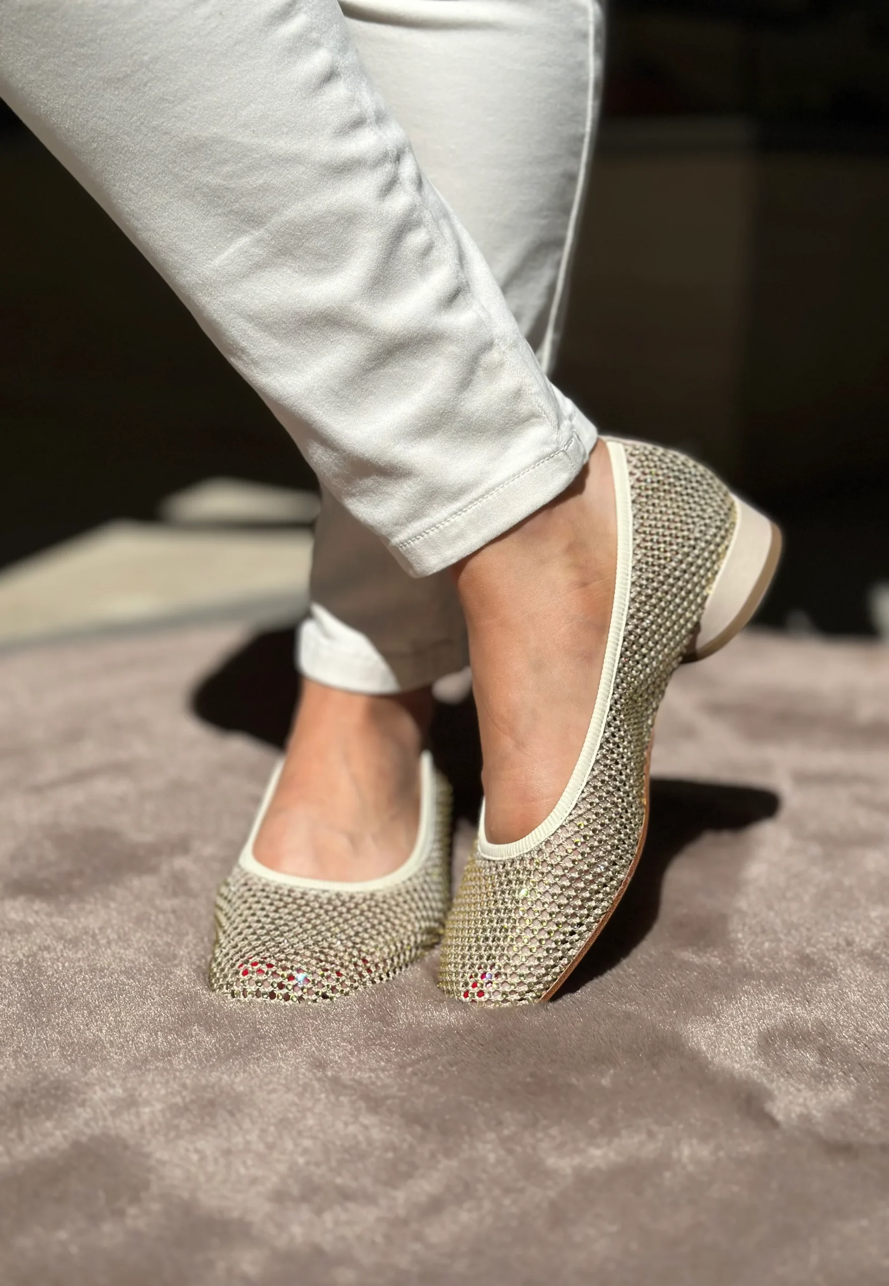 Ballerines FRU.IT beige cristaux femme – Image 3