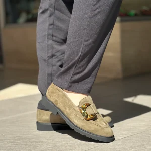 Mocassins SOFTWAVES kaki femme