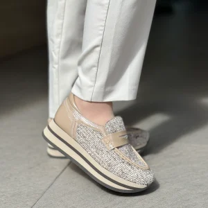 Mocassins à plateformes SOFTWAVES beige femme