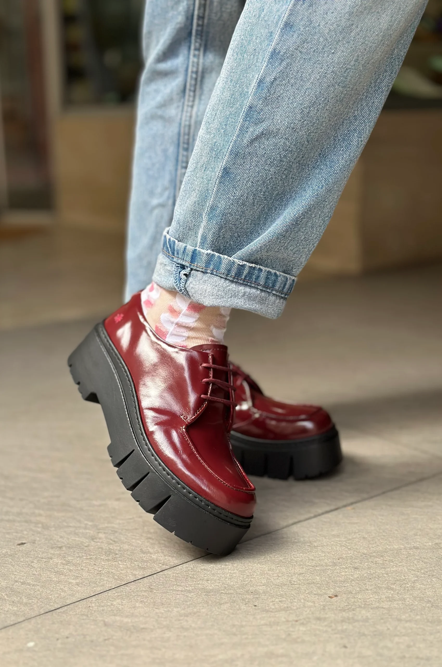 Mocassins THE ART COMPAGNY 1764 bordeaux femme – Image 2