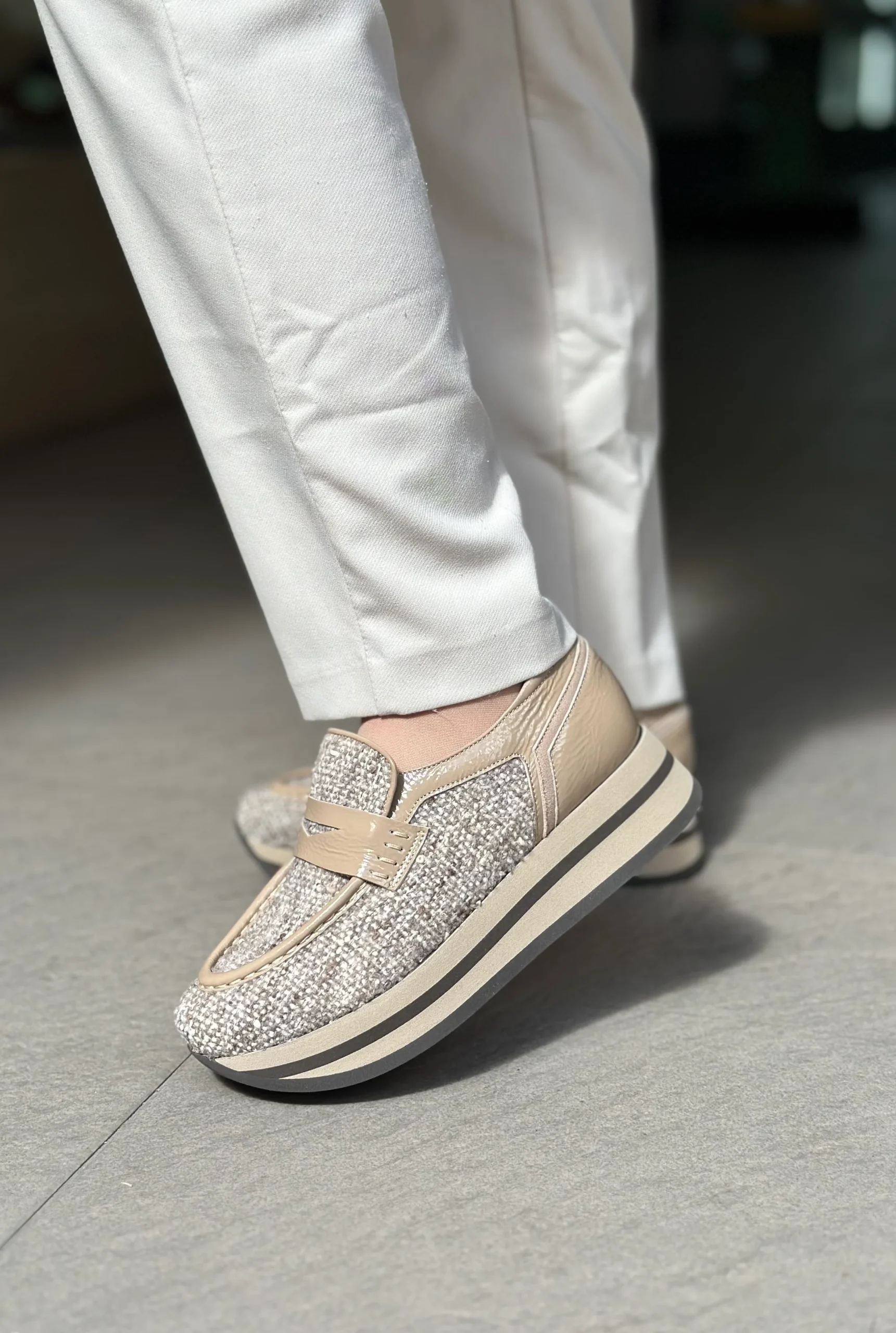 Mocassins à plateformes SOFTWAVES beige femme – Image 5