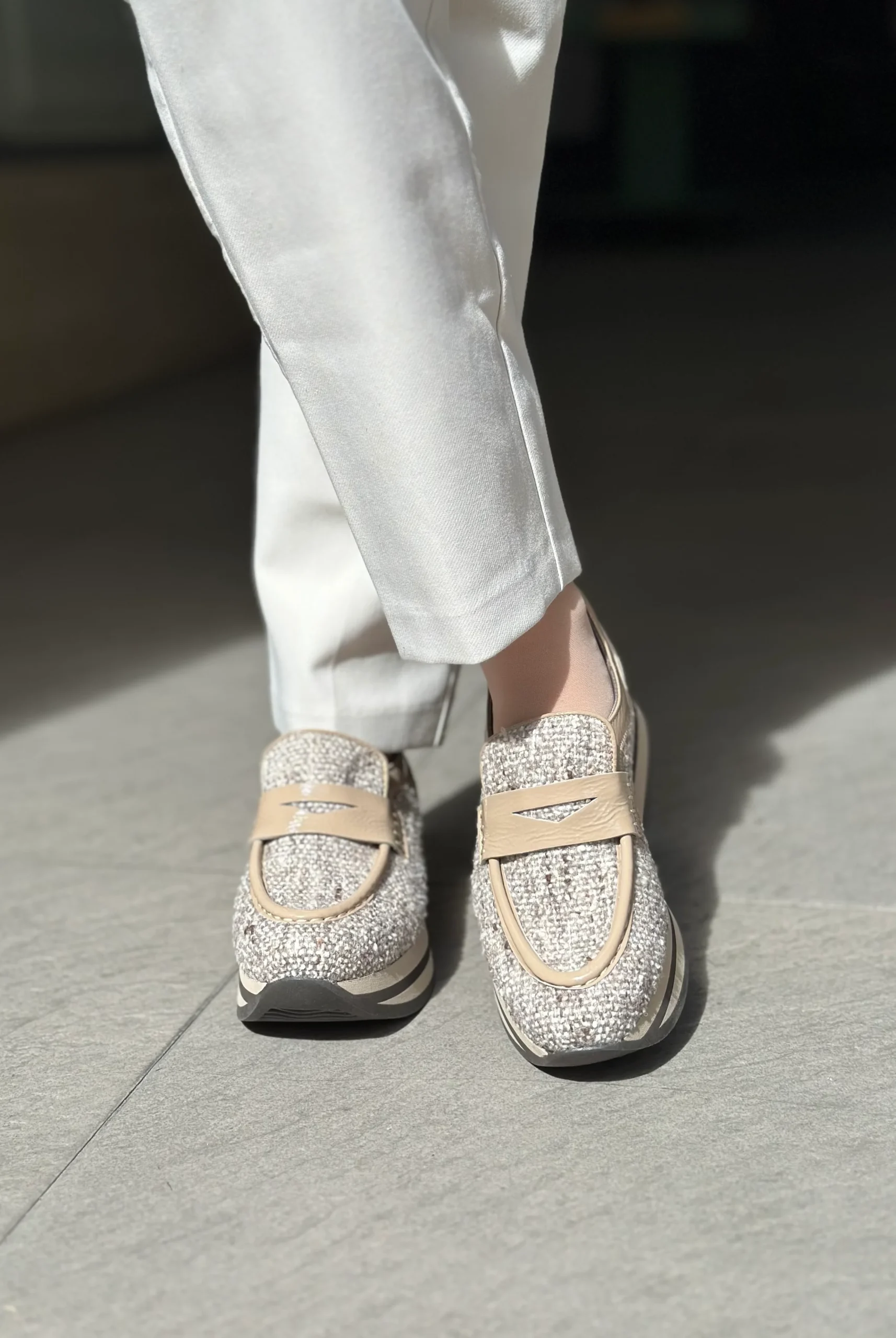 Mocassins à plateformes SOFTWAVES beige femme – Image 4