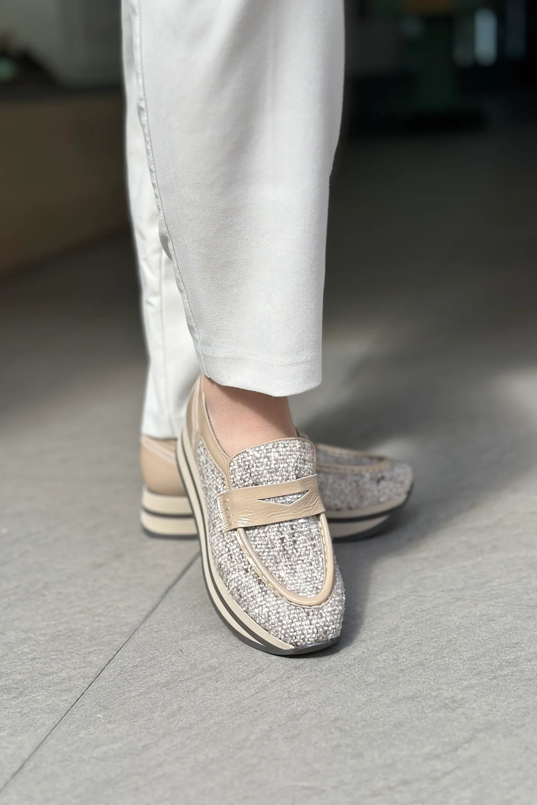 Mocassins à plateformes SOFTWAVES beige femme – Image 7