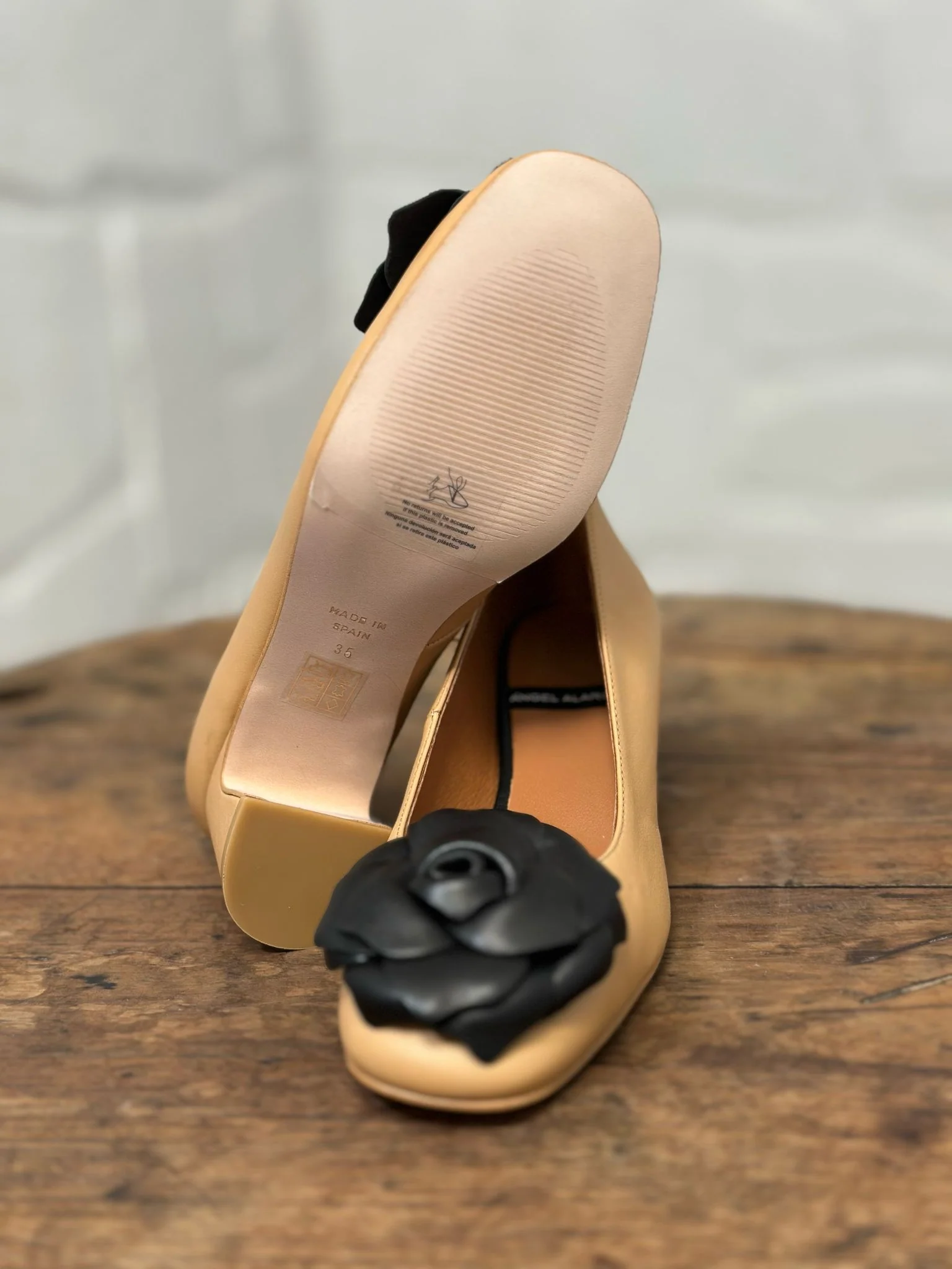 Ballerines à talons Angel Alarcon camel/noir femme – Image 9