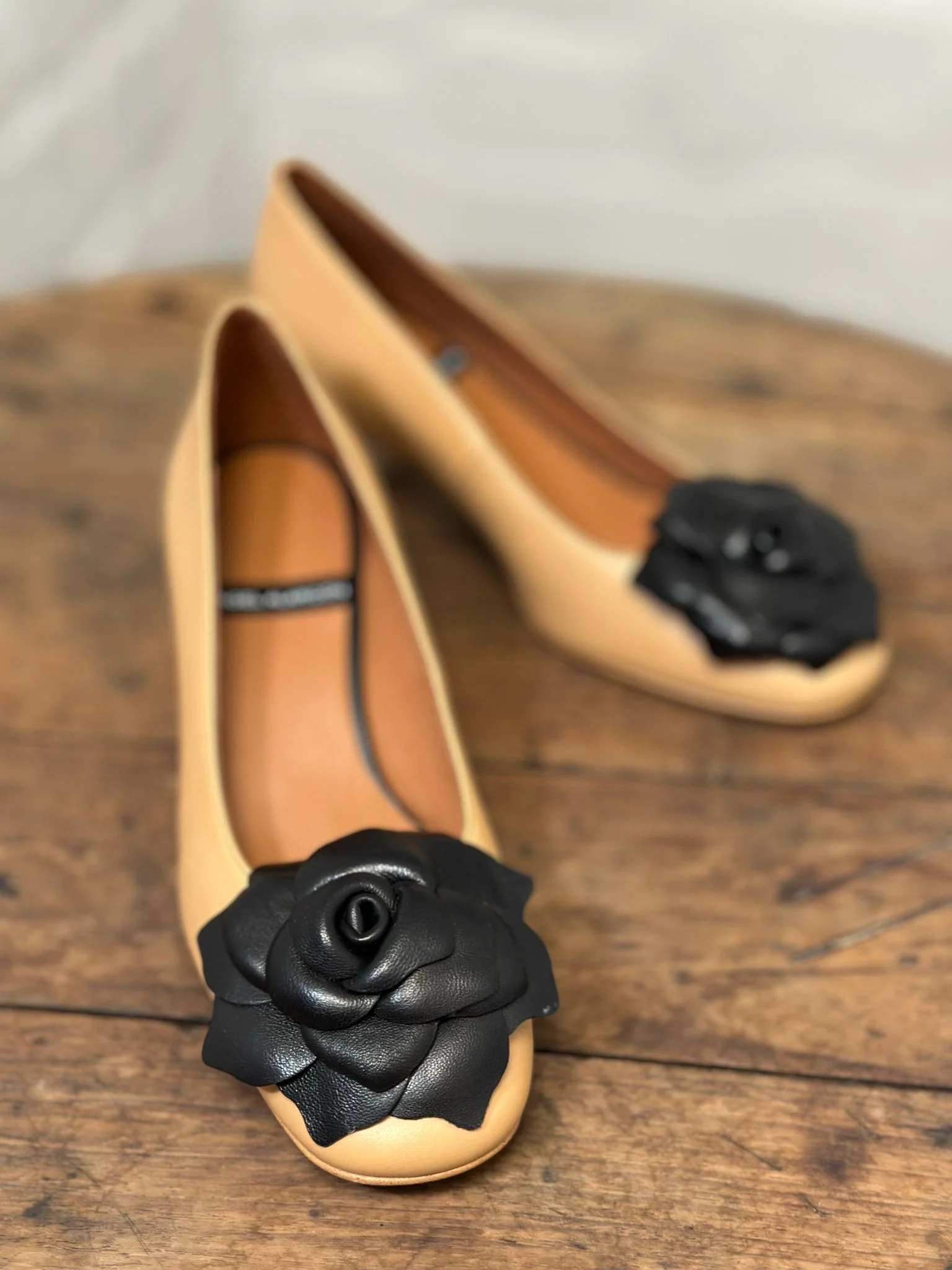 Ballerines à talons Angel Alarcon camel/noir femme – Image 8