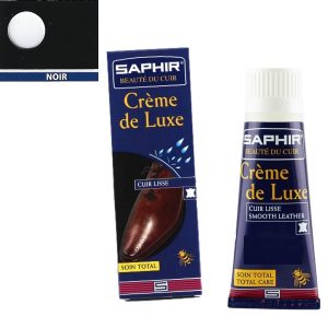 Cirage crème de luxe Saphir avec applicateur 75 ml noir