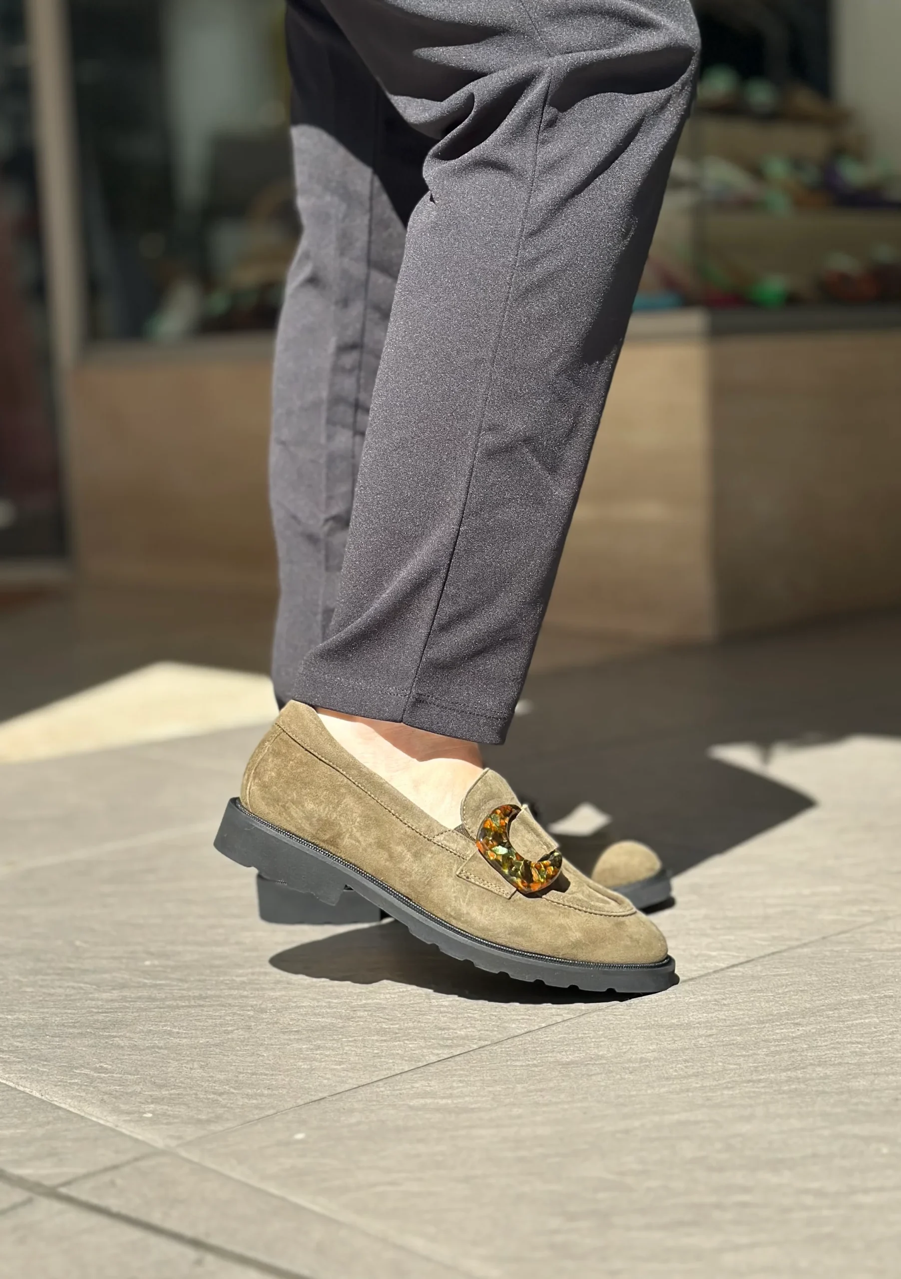 Mocassins SOFTWAVES kaki femme – Image 7