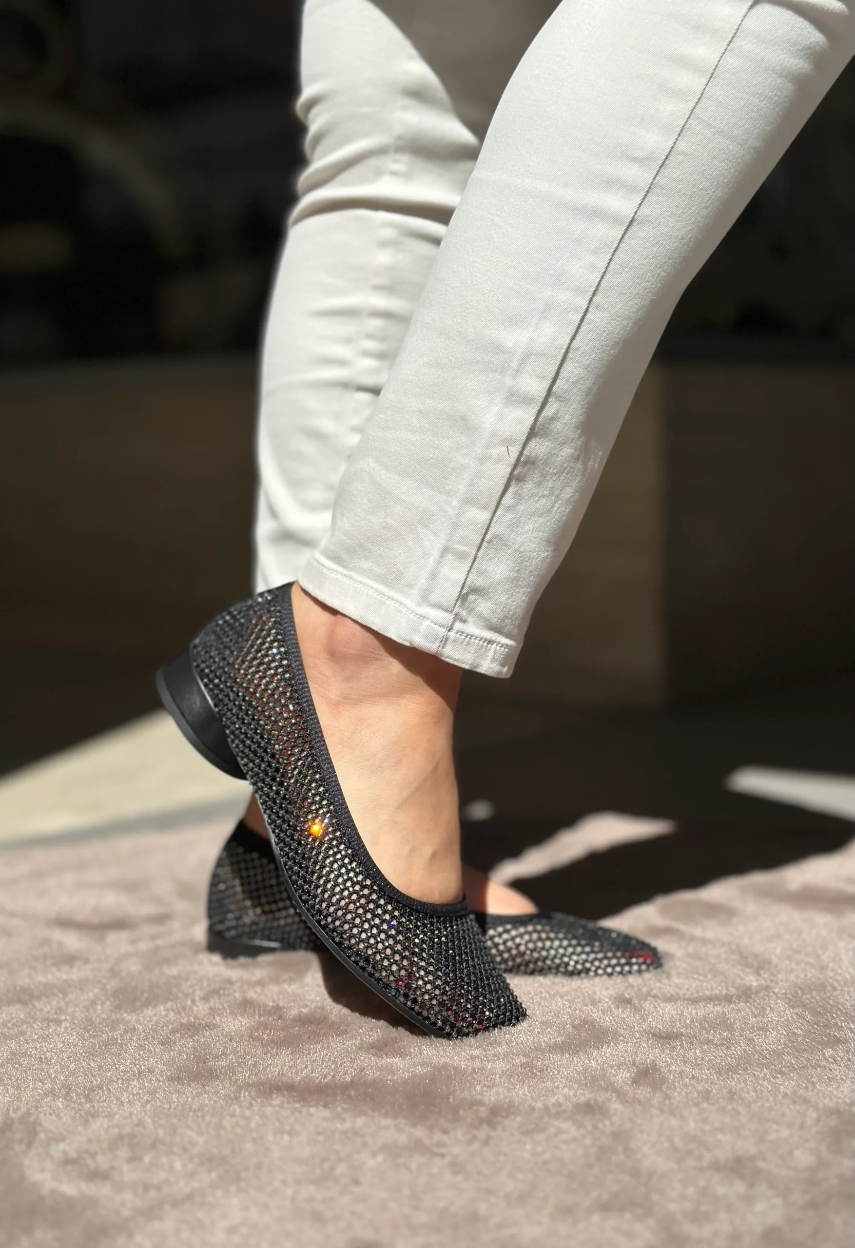 Ballerines FRU.IT Noir cristaux femme – Image 3