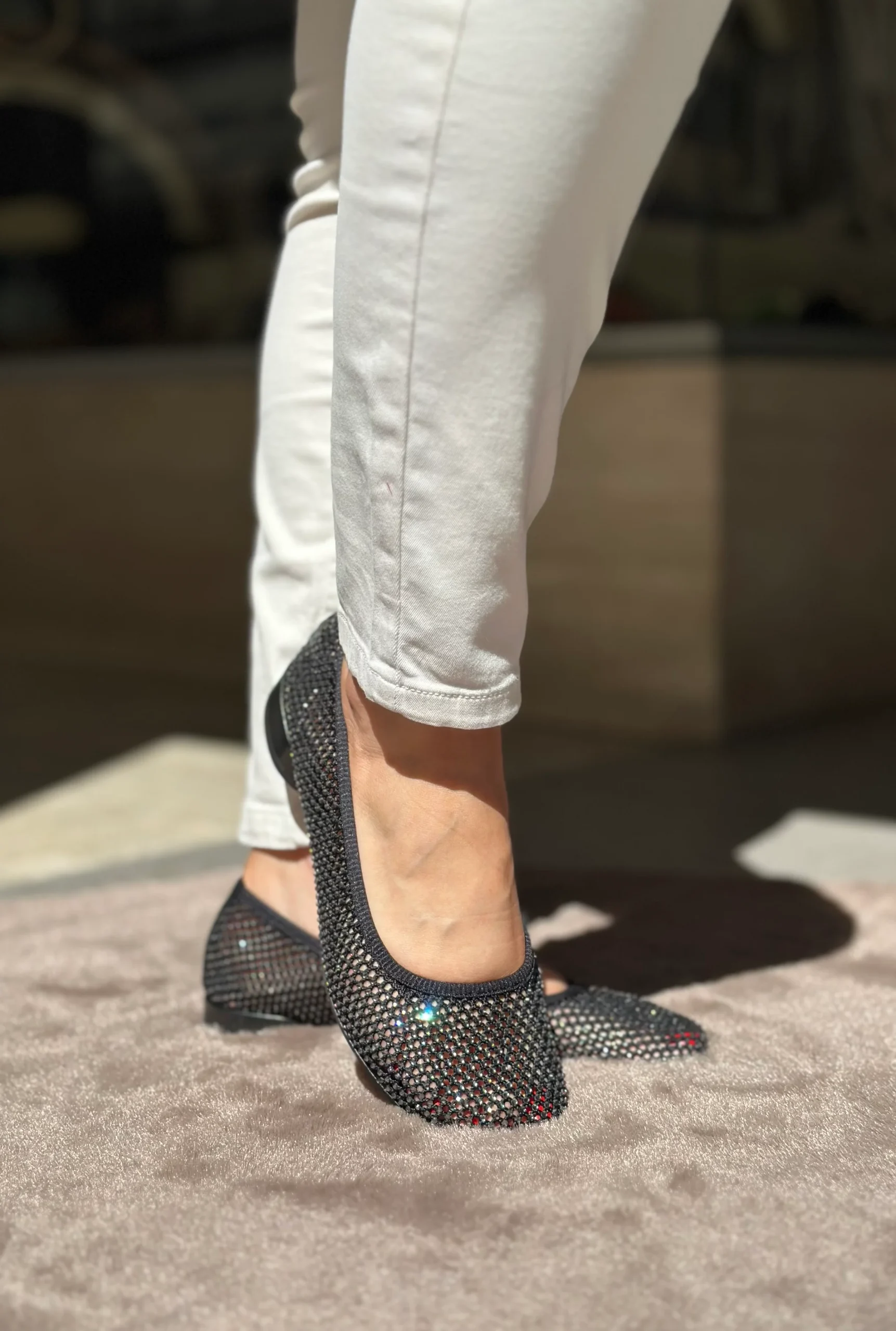 Ballerines FRU.IT Noir cristaux femme