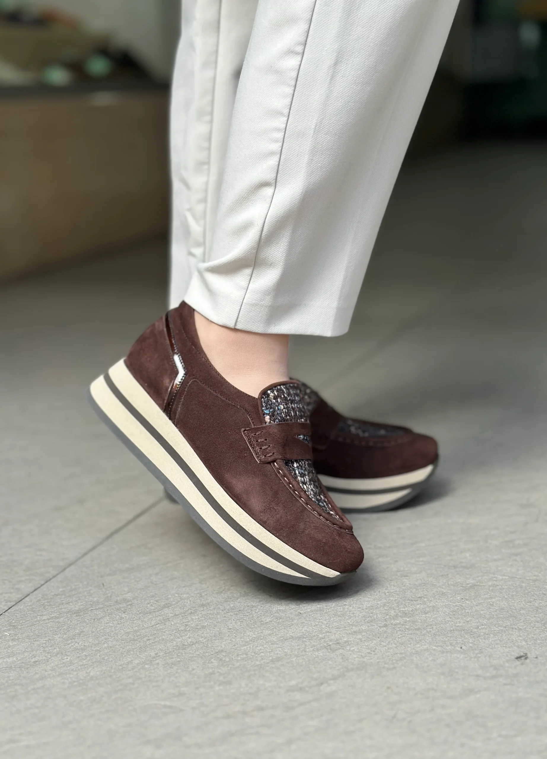 Mocassins à plateformes SOFTWAVES marron femme – Image 7