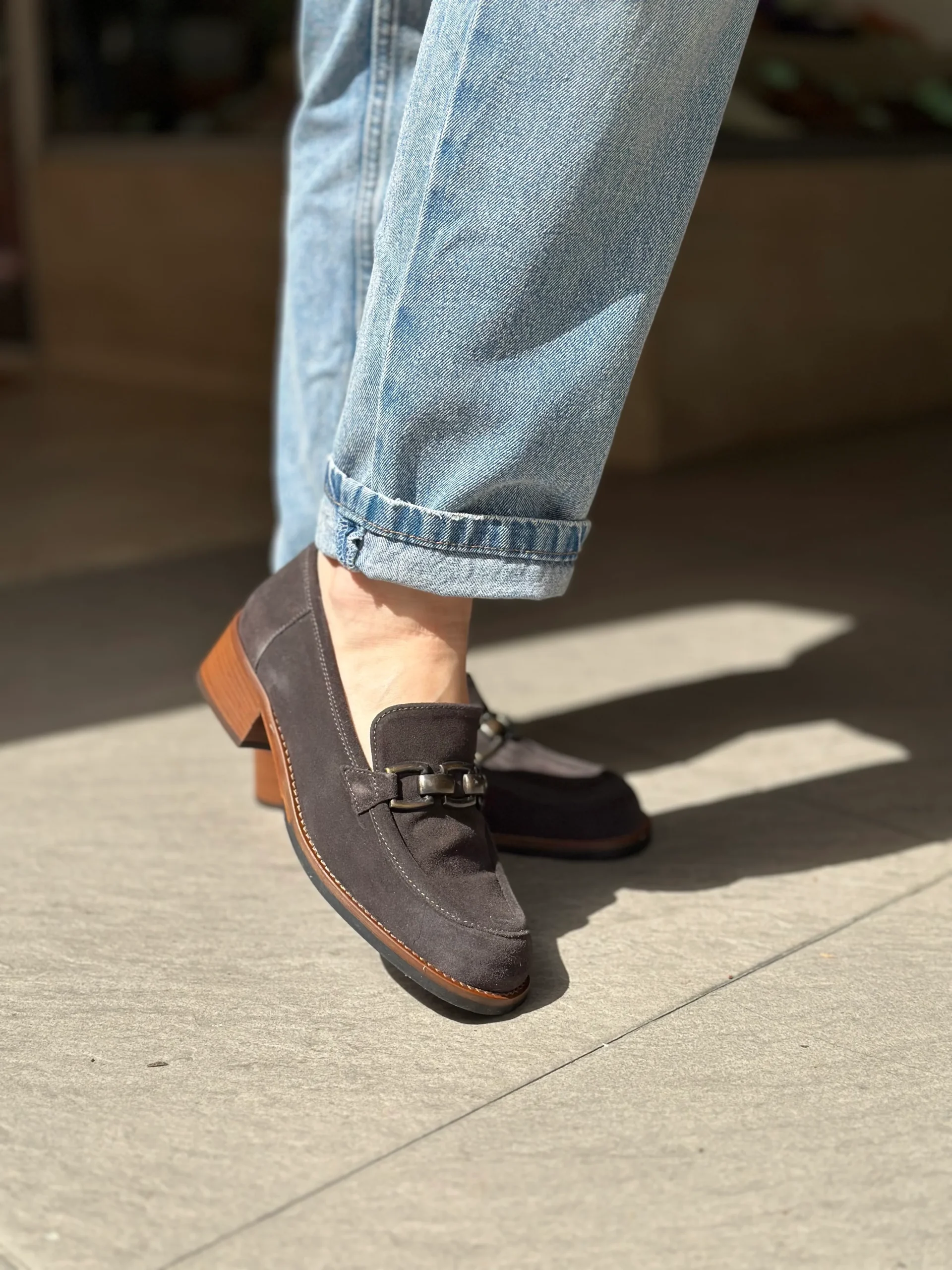 Mocassins MAISON21 1227 SAYO CARBONE GRIS femme