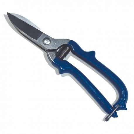 Cisaille bleu pour cuir et caoutchouc