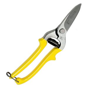 Cisaille jaune pour cuir et caoutchouc KRETZER