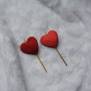 Boucles d&rsquo;oreilles en cuir recyclé et acier inoxydable AMANDINE