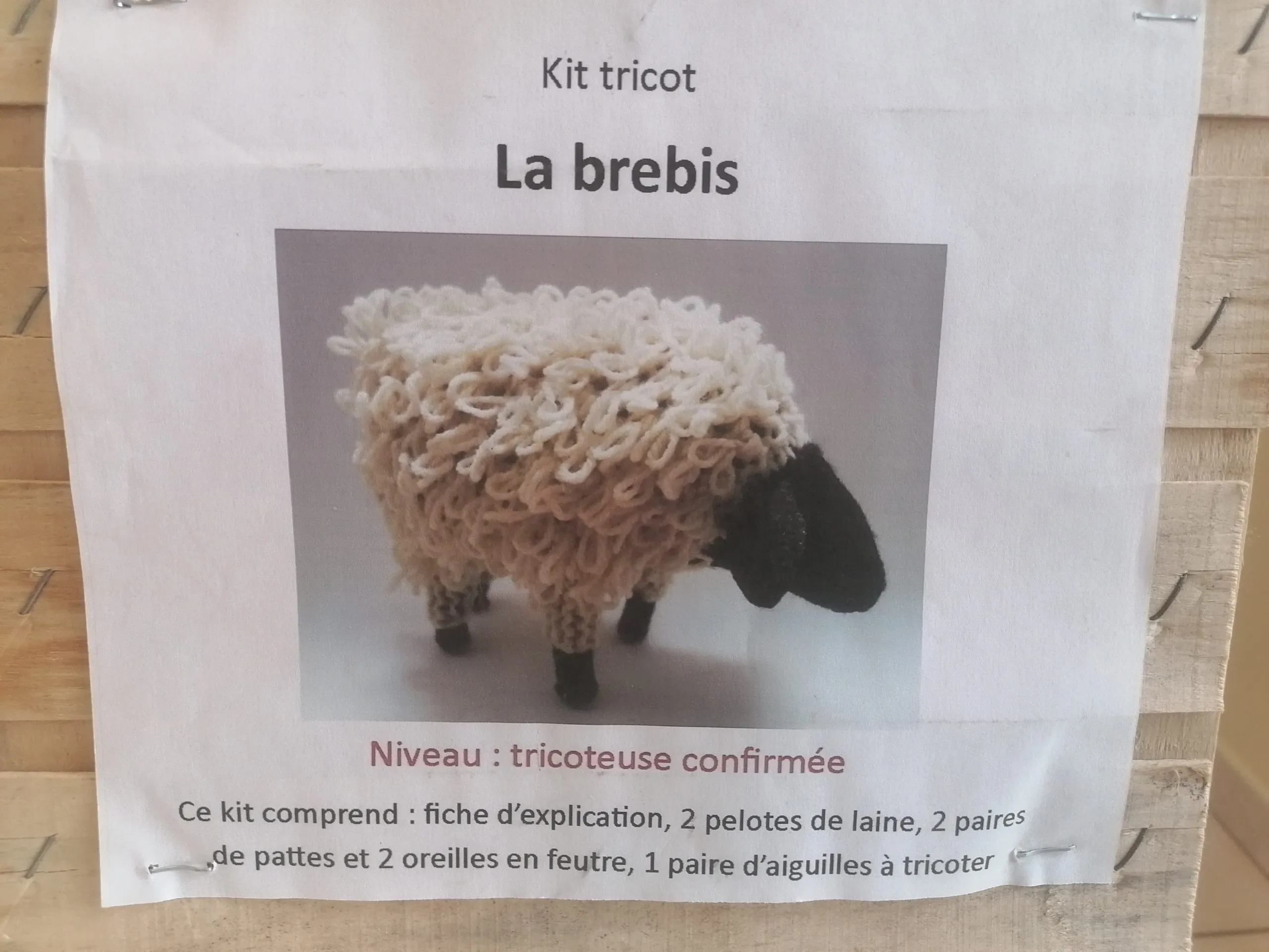 Kit Brebis à tricoter en laine locale – Image 3