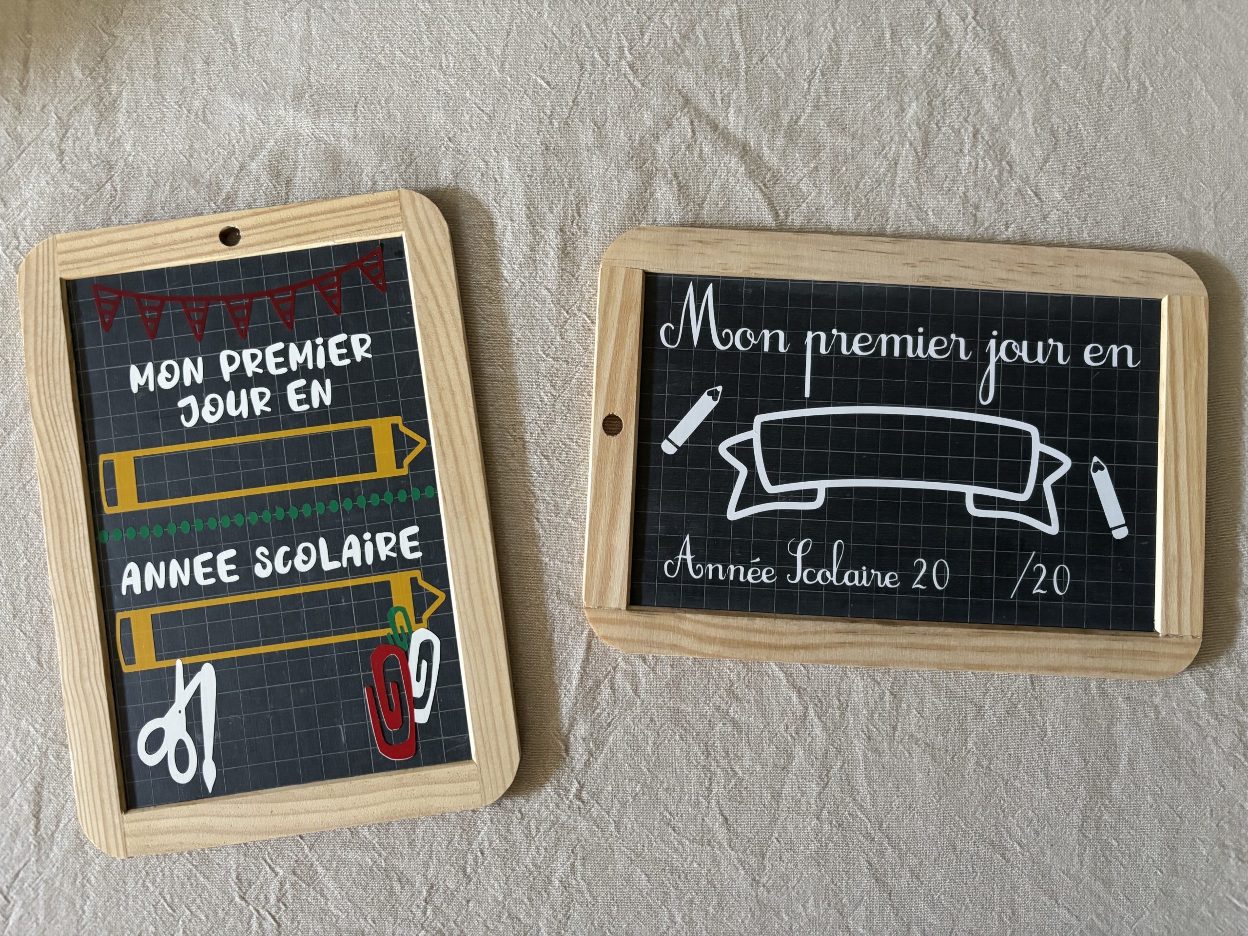 Pancarte rentrée scolaire Premier jour d’école à personnaliser – Ardoise souvenir photo – Idée photo enfant maternelle primaire