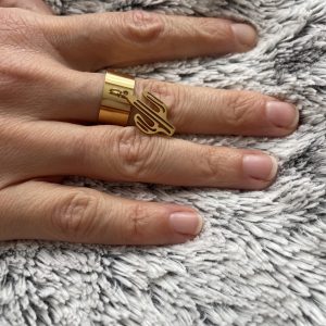 Bague cactus breloque