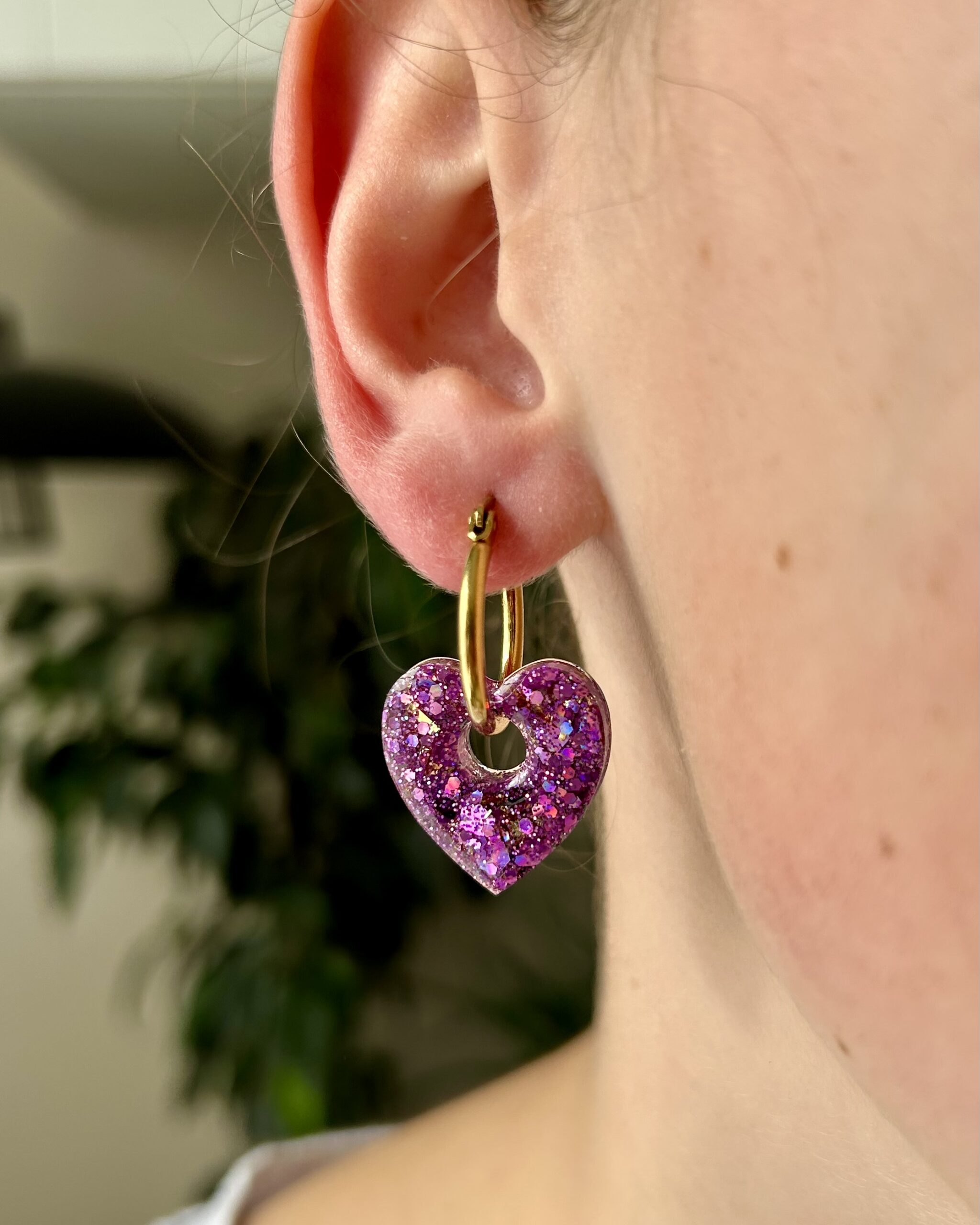 Pampille résine UV coeur 20 mm