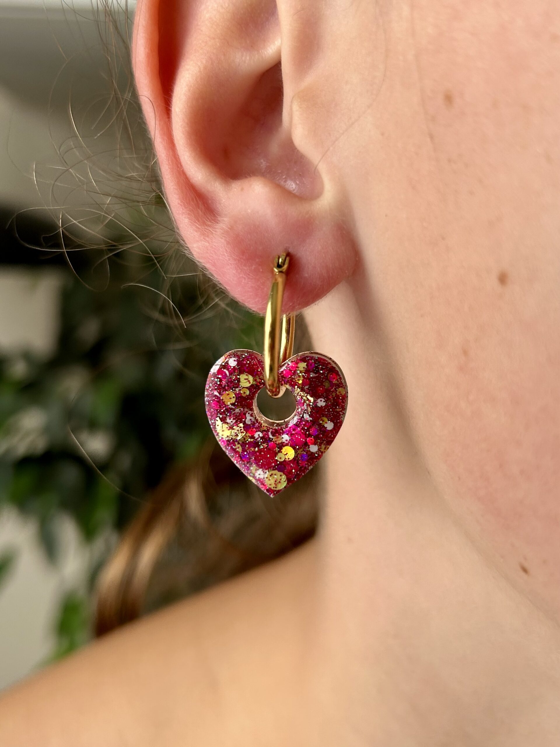 Pampille résine UV coeur 20 mm – Image 6