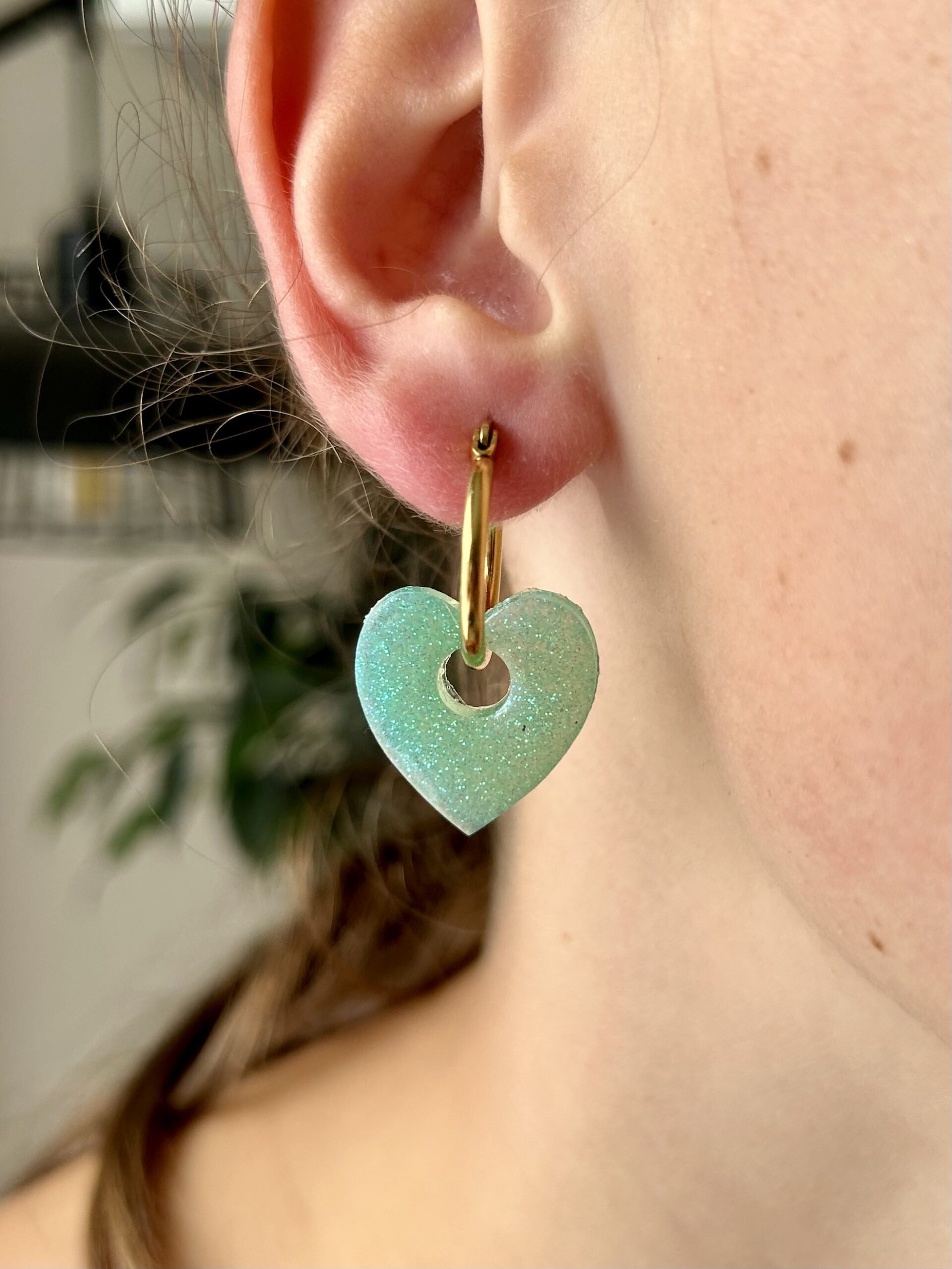 Pampille résine UV coeur 20 mm – Image 5