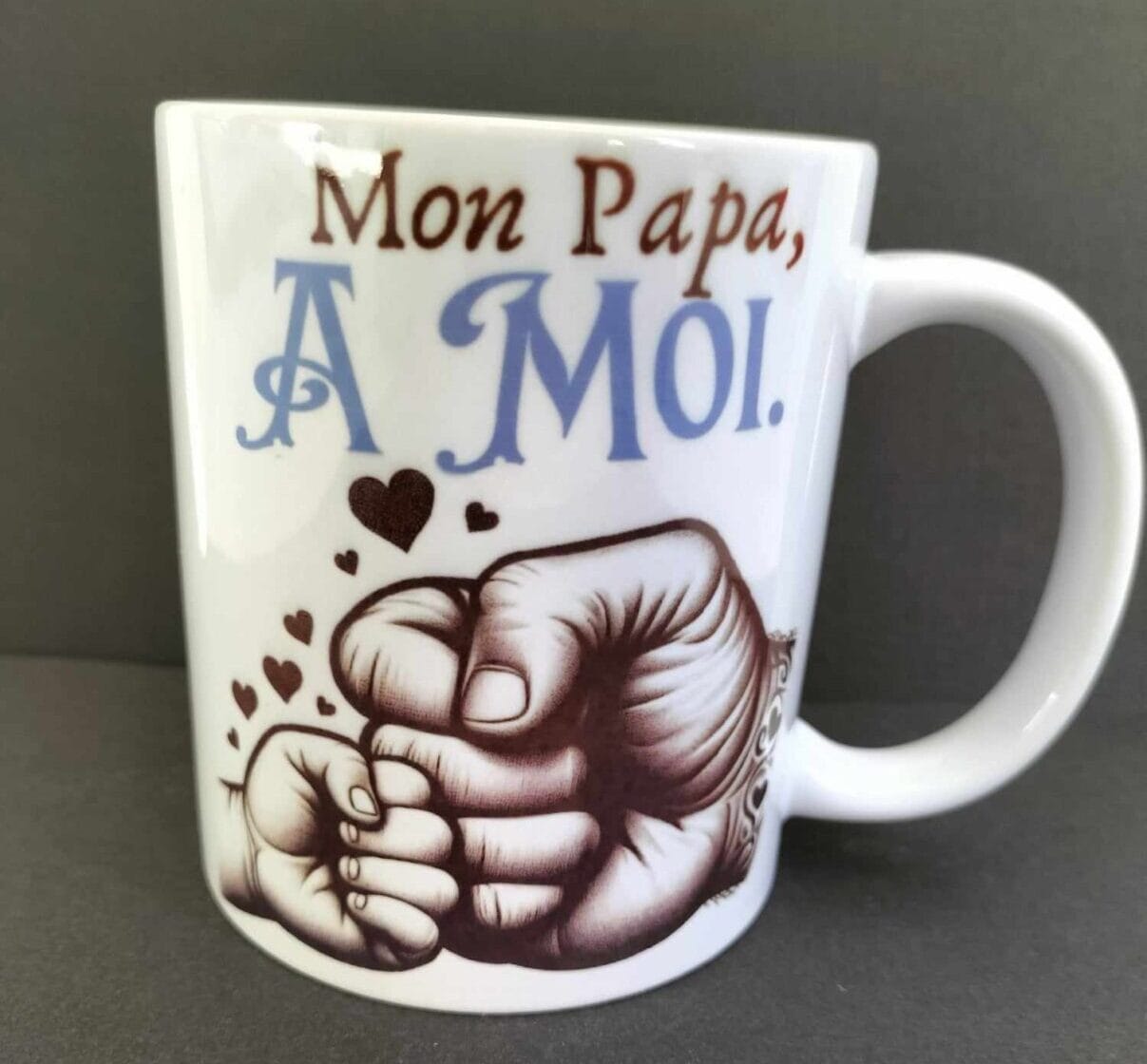 mug papa / mug mon papa à moi / cadeau papa enfant / idée cadeau fête des pères / mug poing contre poing / mug check papa enfant / mug personnalisé papa / mug papa original / cadeau papa fait main / mug papa cricut – Image 2