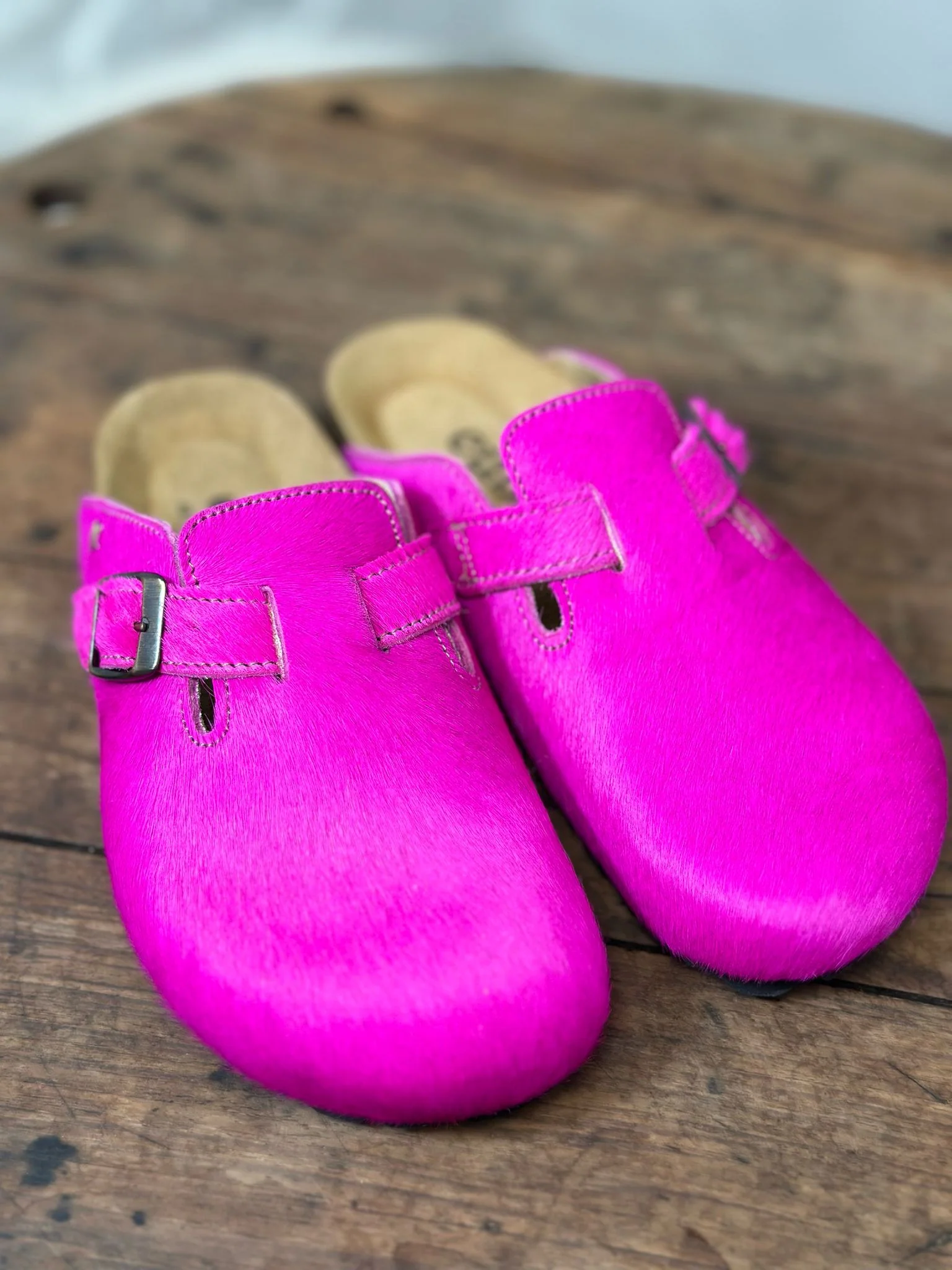 Mules/sabot CUBANAS Poilus rose fuchsia femme – Image 5