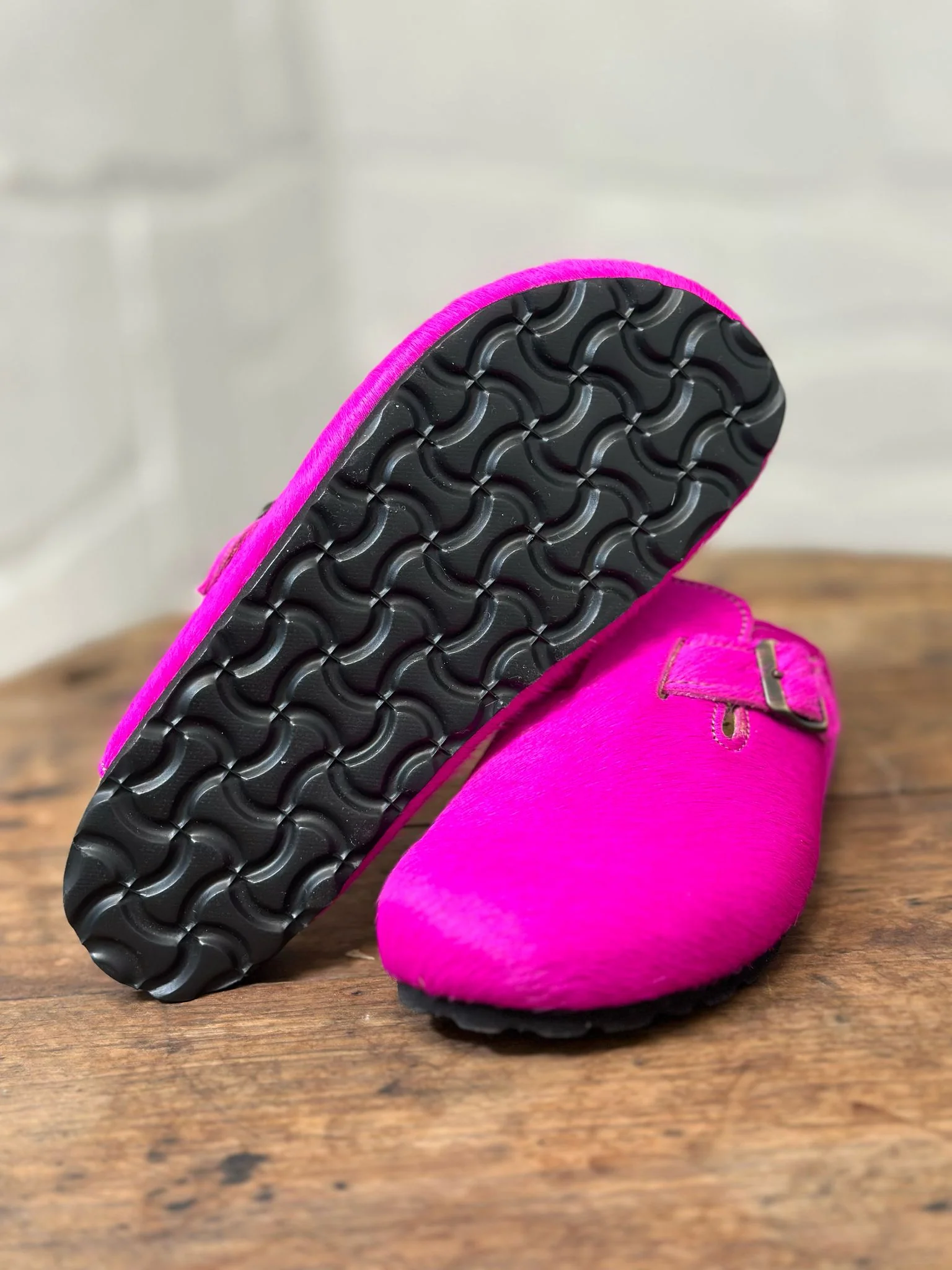 Mules/sabot CUBANAS Poilus rose fuchsia femme – Image 4