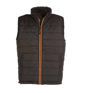 Doudoune sans manche bicolore homme NOIR ORANGE