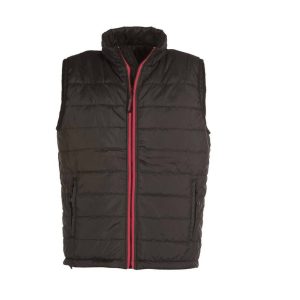 Doudoune sans manche bicolore homme NOIR ROUGE