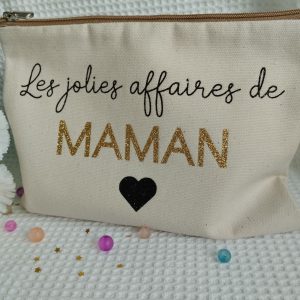 Trousse Personnalisée Maman – Cadeau Unique avec Prénom pour Anniversaire, Fête des Mères ou Noël