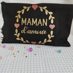Trousse Personnalisée Maman – Cadeau Unique avec Prénom pour Anniversaire, Fête des Mères ou Noël