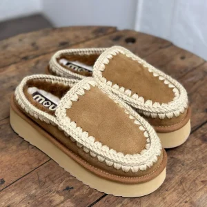 Sabot plateforme ESKIMO Cognac MOU