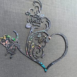 Cœur fleuri Holographique