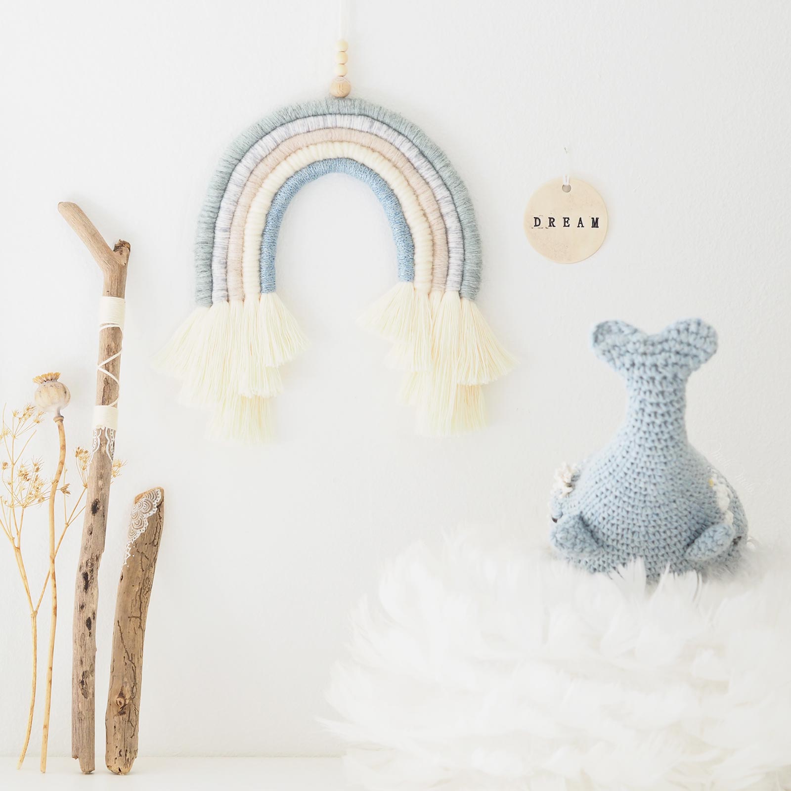 Kit DIY Suspension Arc-en-ciel #3 Bleu pastel – Image 3