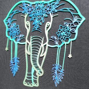 Éléphant Holographique en Résine