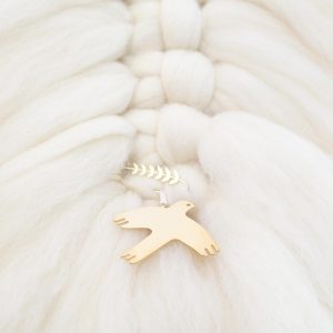 Déco murale Plume & oiseau d’or