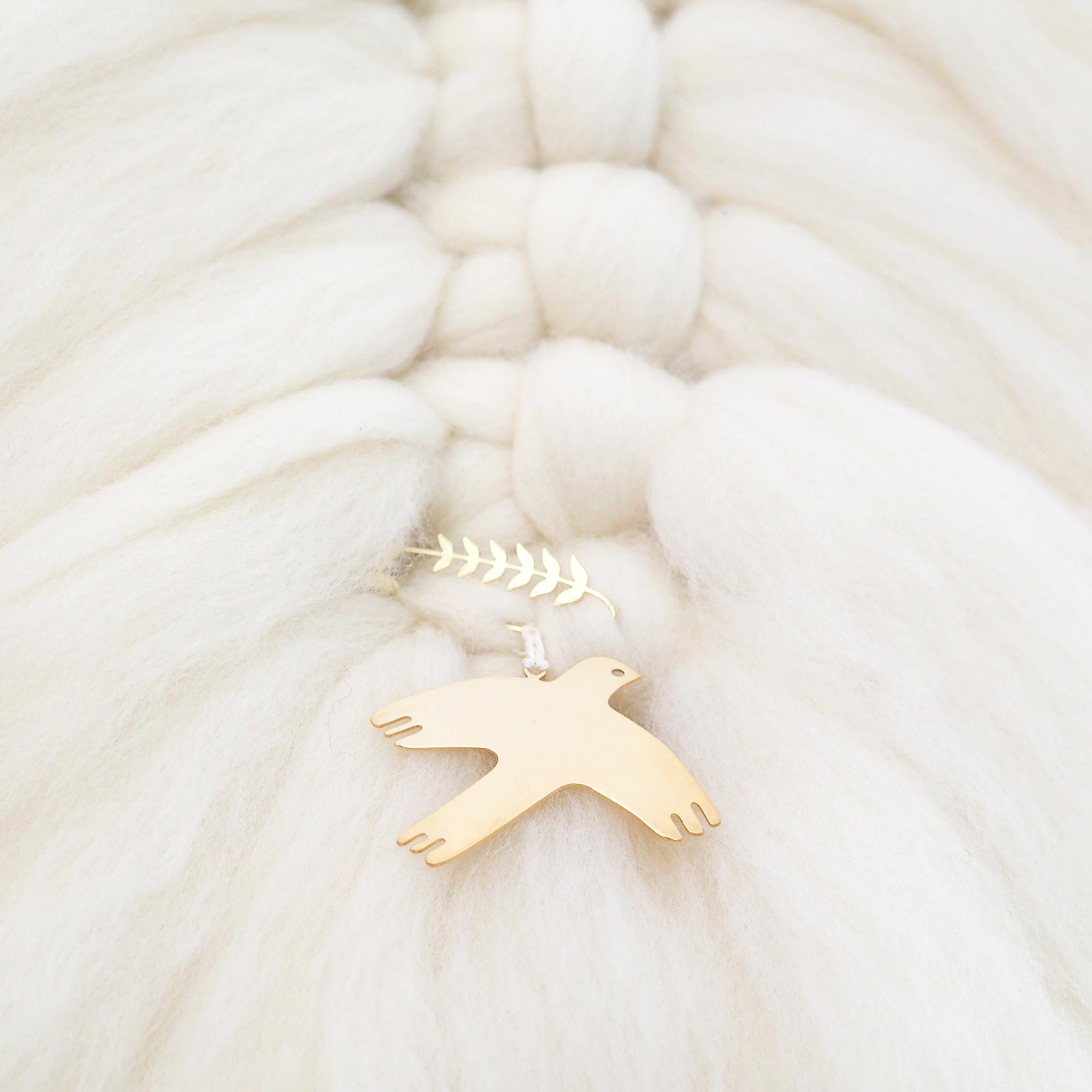 Déco murale Plume & oiseau d’or – Image 2