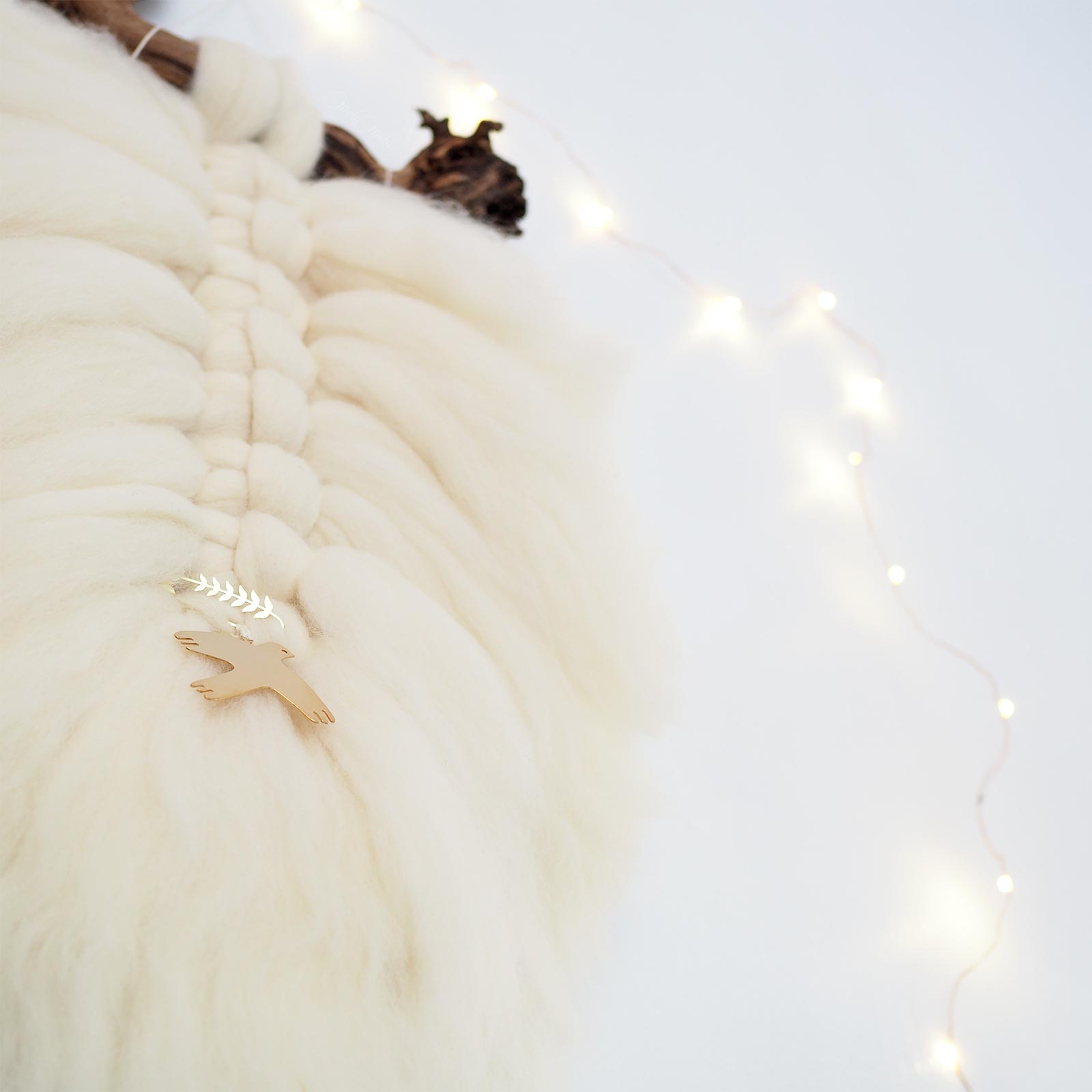 Déco murale Plume & oiseau d’or – Image 4