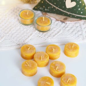 Recharge bougie artisanale, pure cire d’abeille organique